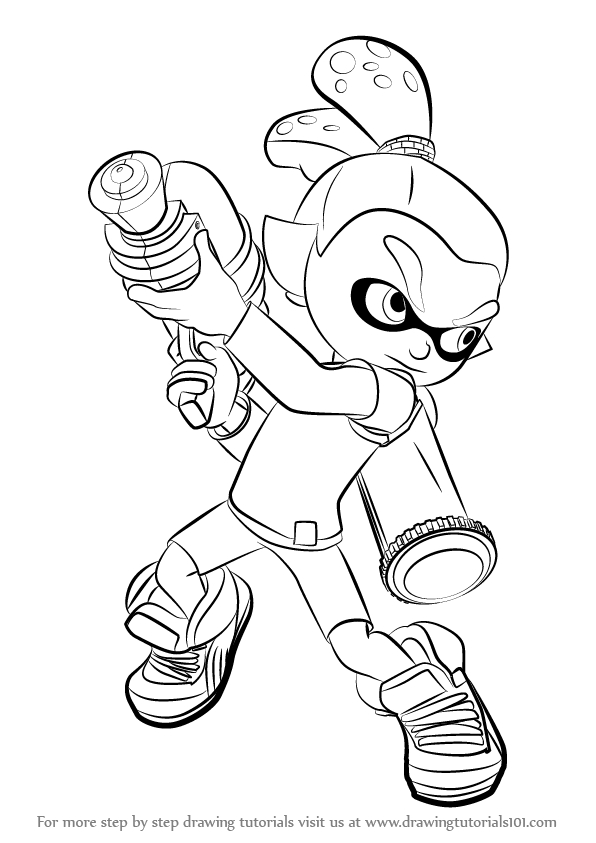 Learn How To Draw Inkling Male From Splatoon (Splatoon serapportantà Coloriage Squid Game,