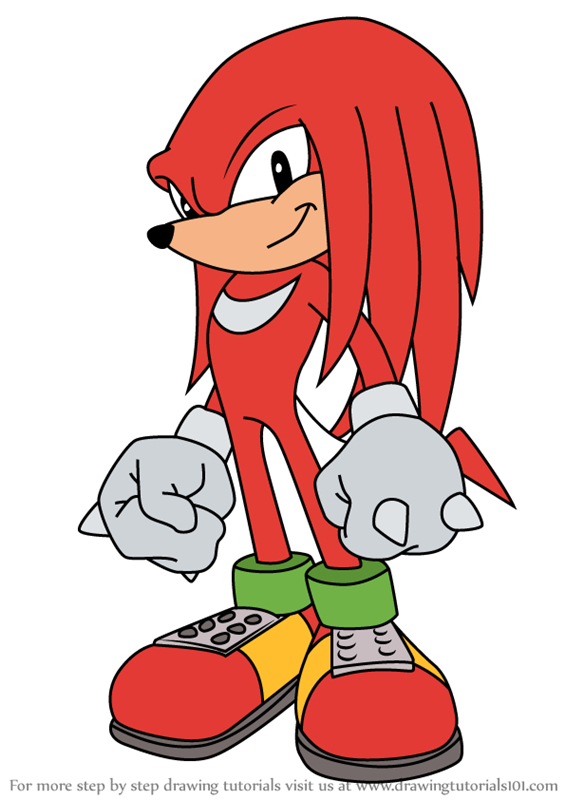 Learn How To Draw Knuckles The Echidna From Sonic X (Sonic intérieur Sonic 2 Dessin Animé,