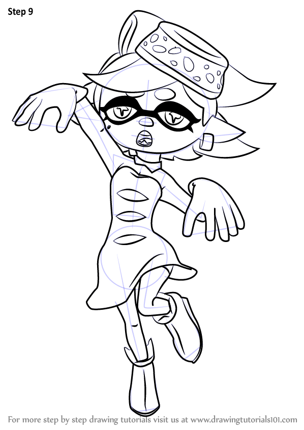 Learn How To Draw Marie From Splatoon (Splatoon) Step By concernant Coloriage Squid Game,