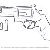 Learn How To Draw Revolver With Bullets (Pistols) Step By encequiconcerne Dessin 9Mm