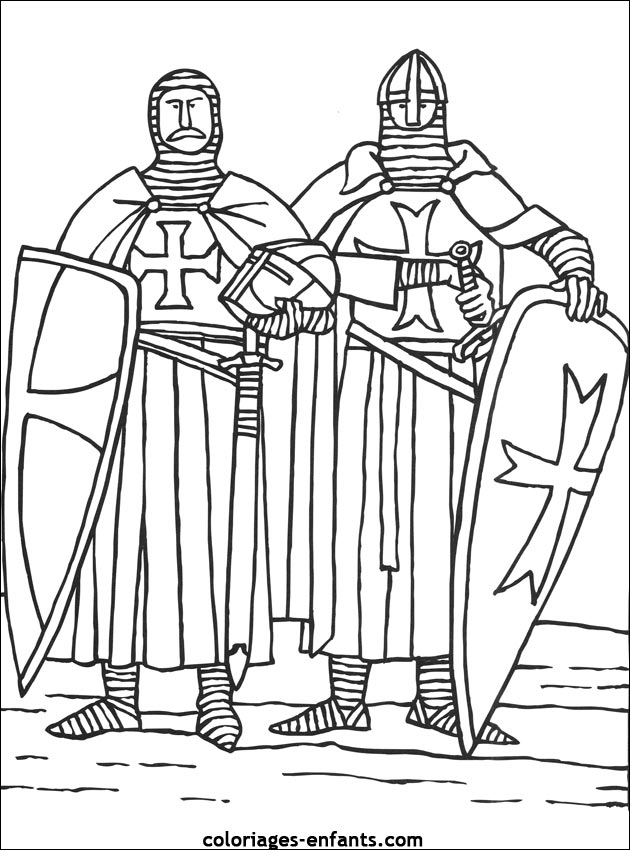 Les Coloriages De Chevaliers À Imprimer à Coloriage Chevalier