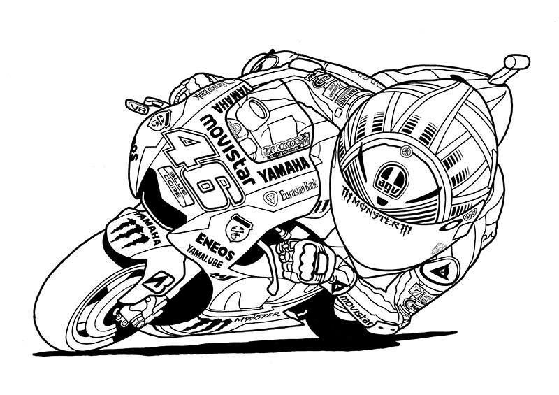 Les Dessins De Motos À Imprimer Et À Colorier - Moto-Station dedans Dessin Moto