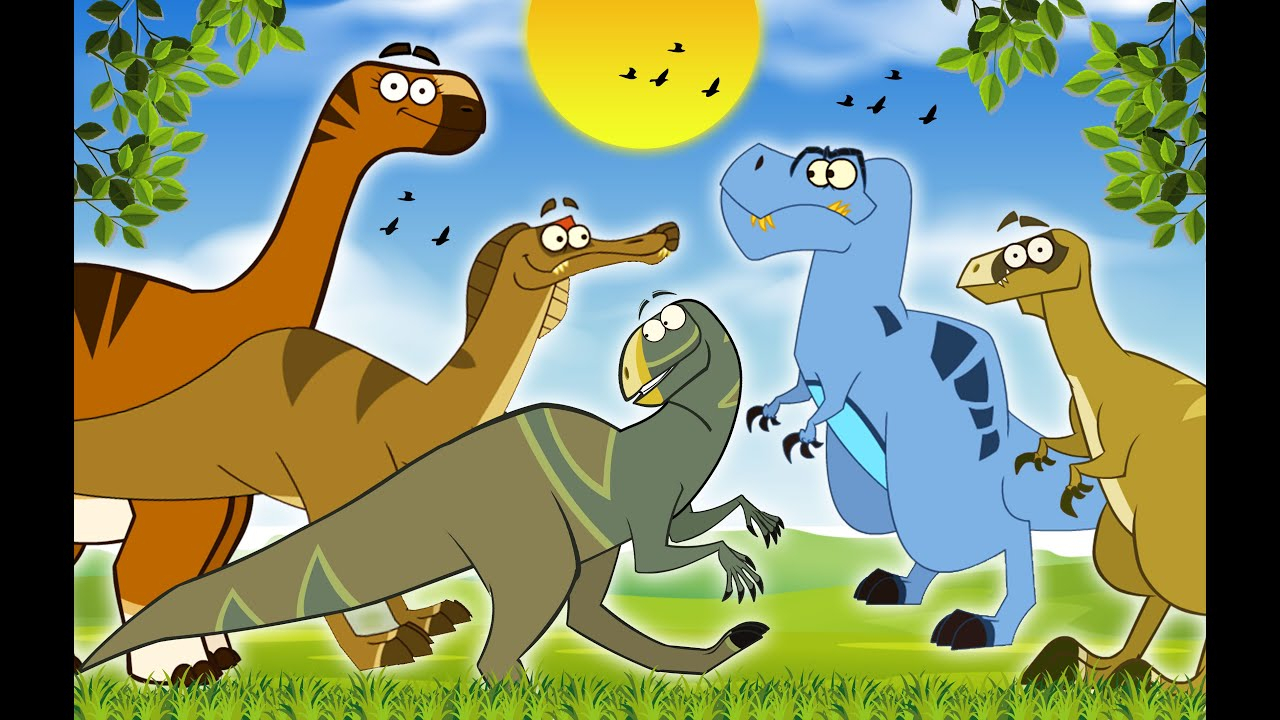 Les Dinos Sauvages | Dessin Animé Drôle Pour Les Enfants intérieur Dessin Animé Dinosaure,