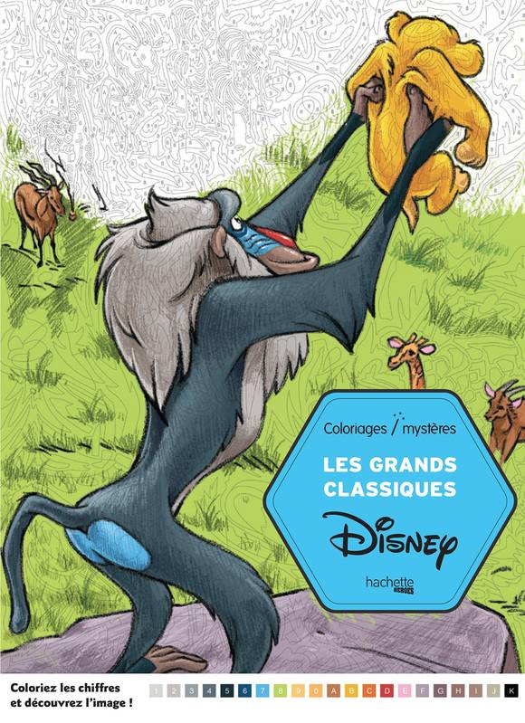 Les Grands Classiques Disney Coloriages Mystères : De La intérieur Coloriages Mystères Disney,