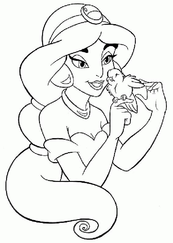 Les Jeux, Les Coloriage,Les Dessins Animé Et Les Musiques destiné Coloriage Jasmine,