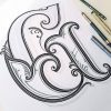 Letter G- Inking Process By Hand #Handlettering # tout G Dessin