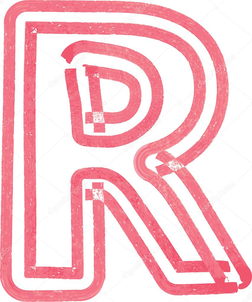 Lettre Majuscule R Dessin Avec Marqueur Rouge Image tout R Dessin Lettre