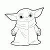 Leuk Voor Kids - Baby Yoda dedans Coloriage Yoda Bébé
