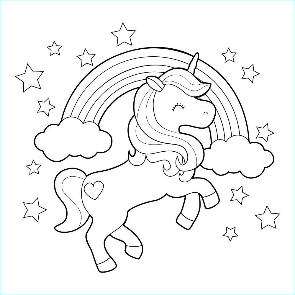 Licorne Arc En Ciel Dessin Beau Photographie Coloriages à Coloriage Licorne Dessin A Imprimer