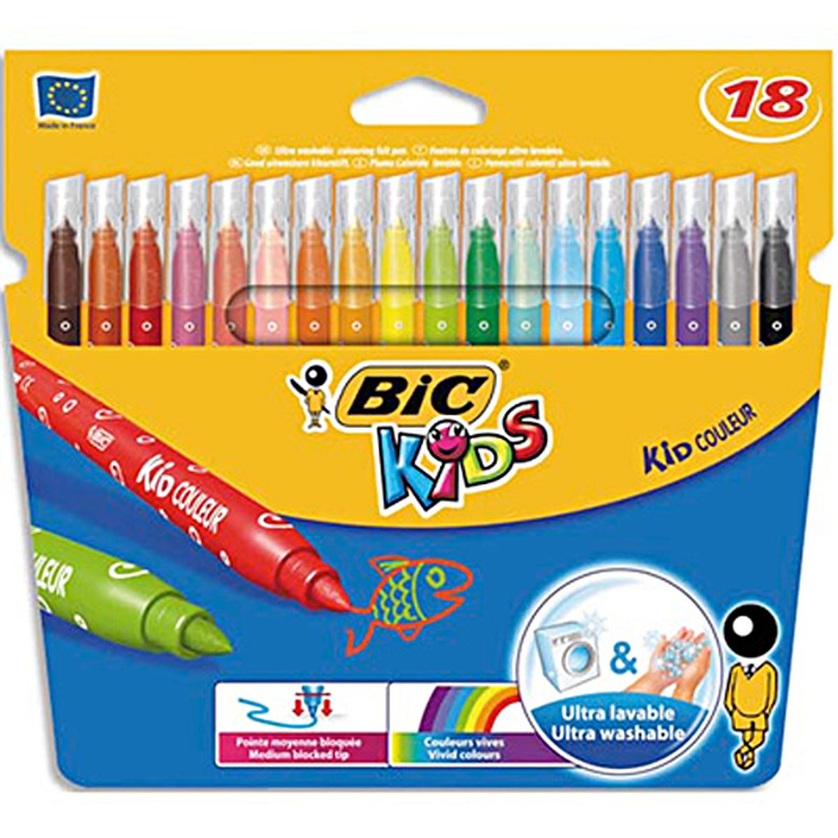 Livraison À Domicile Bic Feutres De Coloriage Kids, 18 Feutres à Dessin Bic,