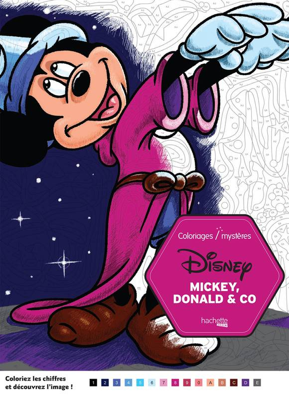 Livre: Coloriages Mystères Disney Mickey, Donald &amp;amp; Co pour Coloriage Mystere Disney Tome 2,