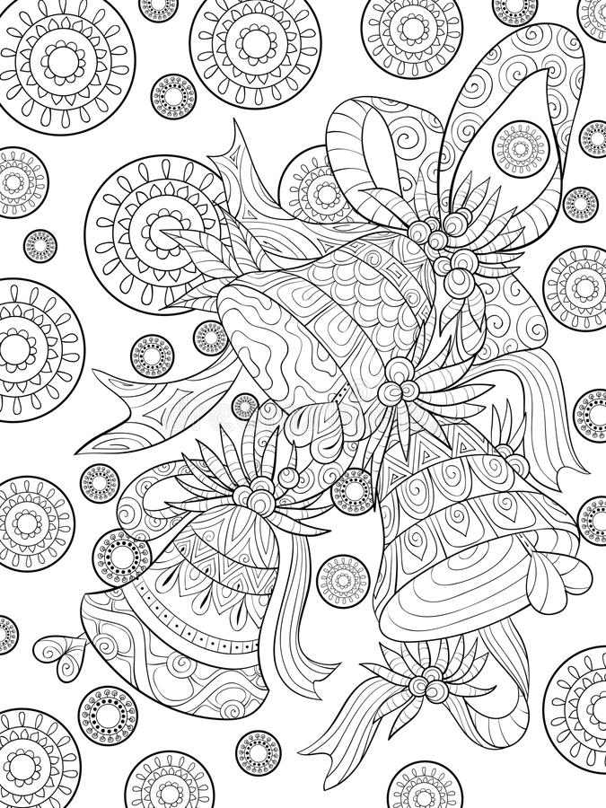 Livre De Coloriage Adulte, Paginent Des Cloches De Noël destiné Coloriage 12.5,