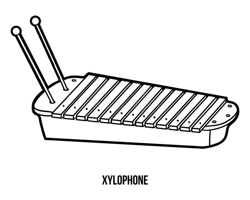 Livre De Coloriage : Instruments De Musique (Xylophone destiné Coloriage Xylophone