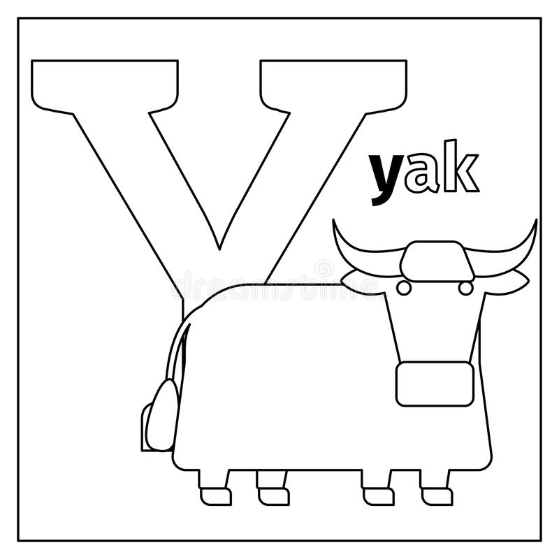 Livre De Coloriage (Yak), Illustration Sans Couleur intérieur Lettre Y Dessin