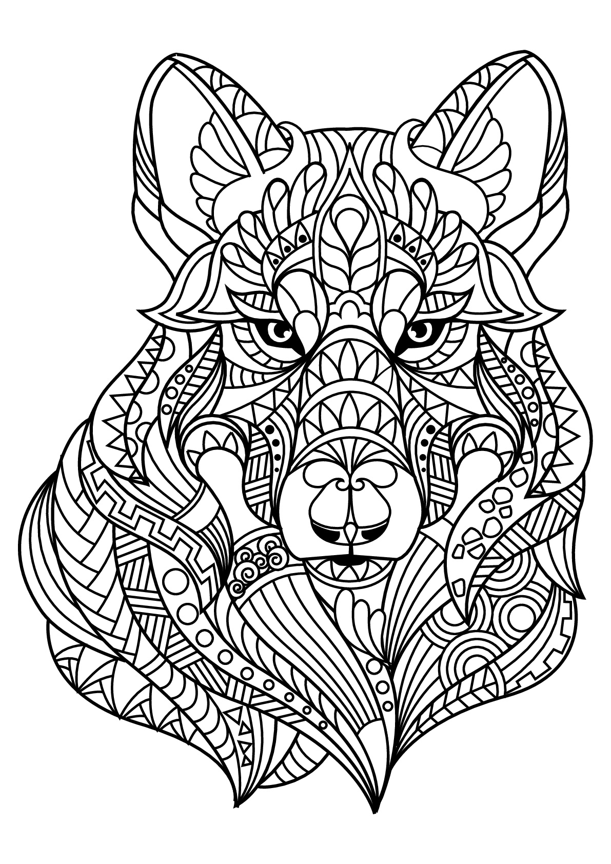 Livre Gratuit Loup | Animaux - Coloriages Difficiles Pour destiné Coloriage Animaux,