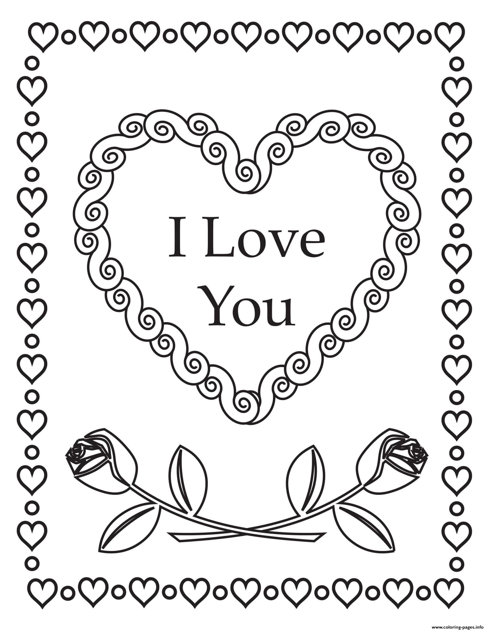 Love Hearts Coloring Pages - Coloring Home pour Coloriage Love,