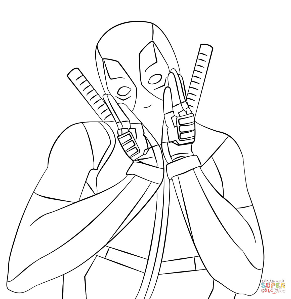 Lovely Deadpool | Super Coloring | Spiderman Coloring destiné Coloriage Deadpool,