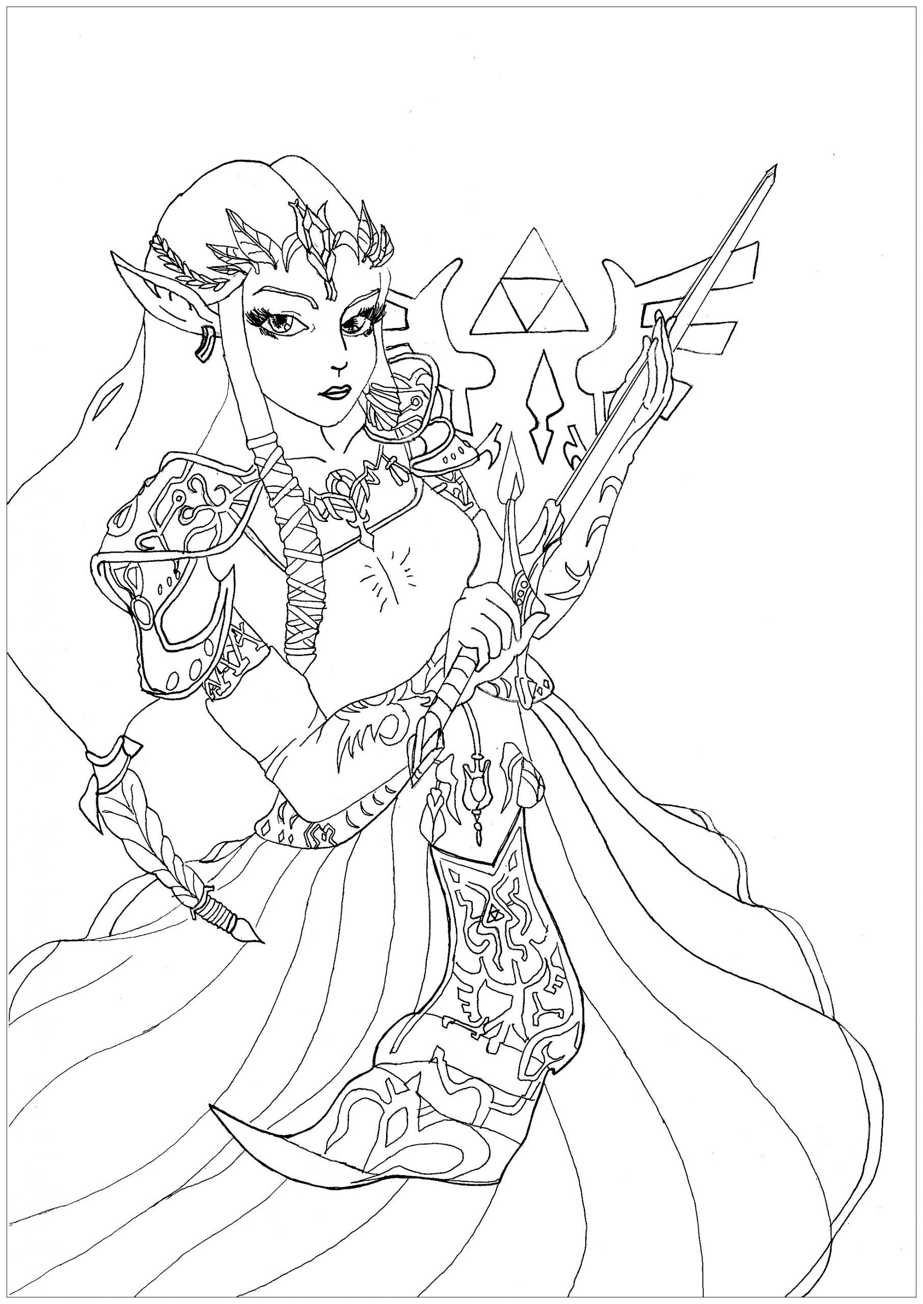 Luxe Coloriage Zelda A Imprimer | Imprimer Et Obtenir Une destiné Dessin Coloriage Zelda