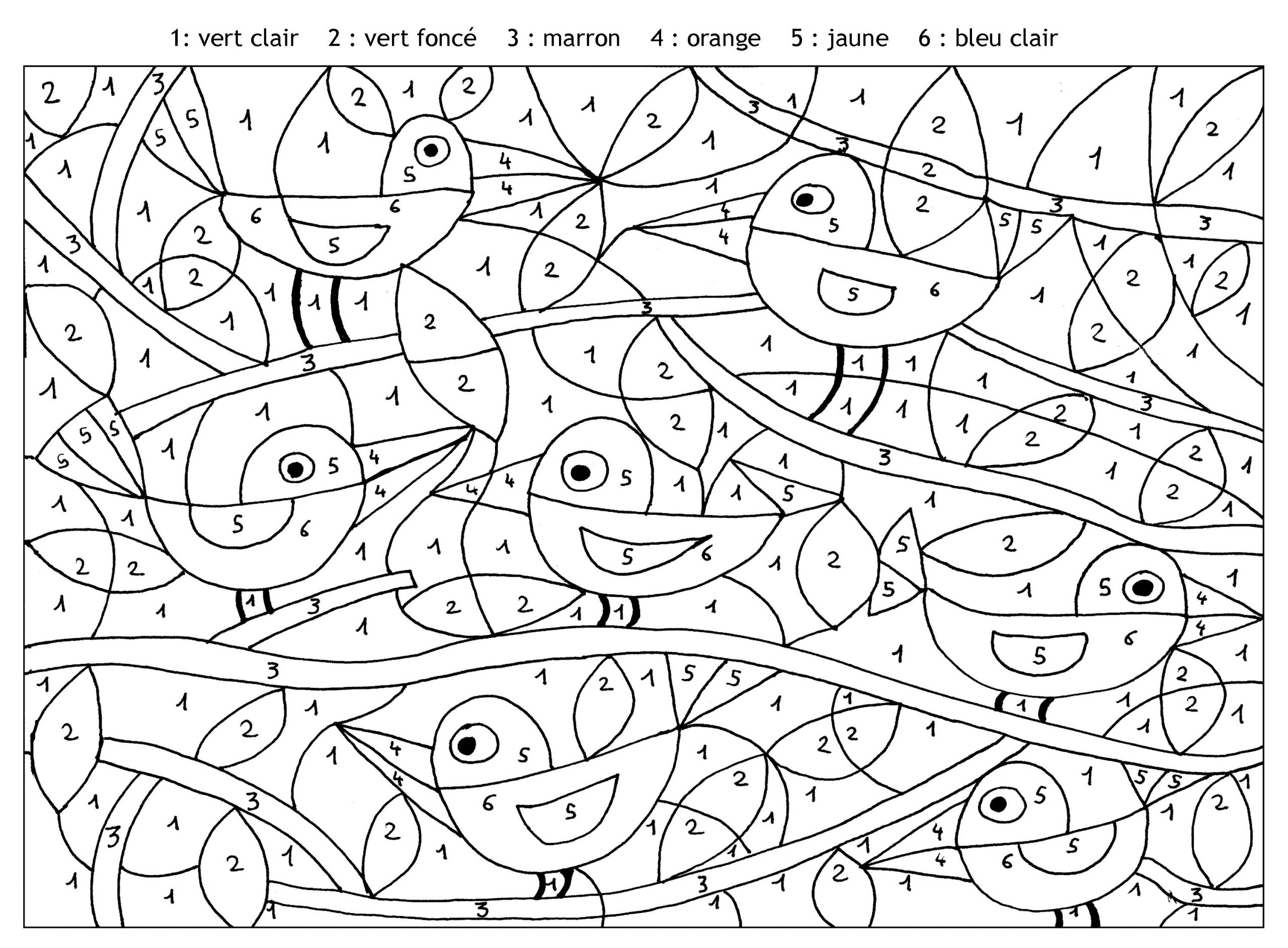 Magique Oiseaux Chiffres - Coloriage Magique - Coloriages pour Coloriage Magique Confusion B Et D