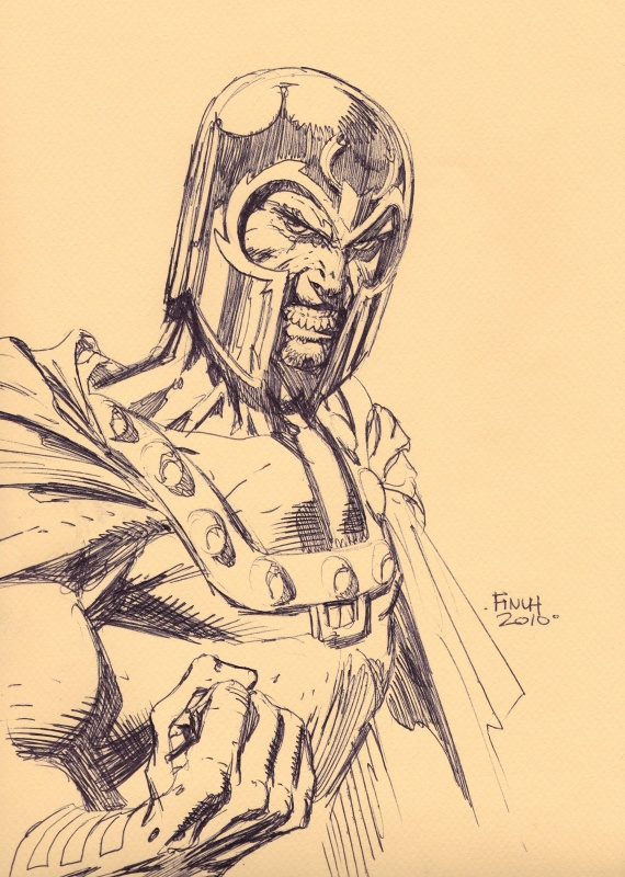 Magneto - Magnifique Dessin Original Par David Finch encequiconcerne Dessin Original