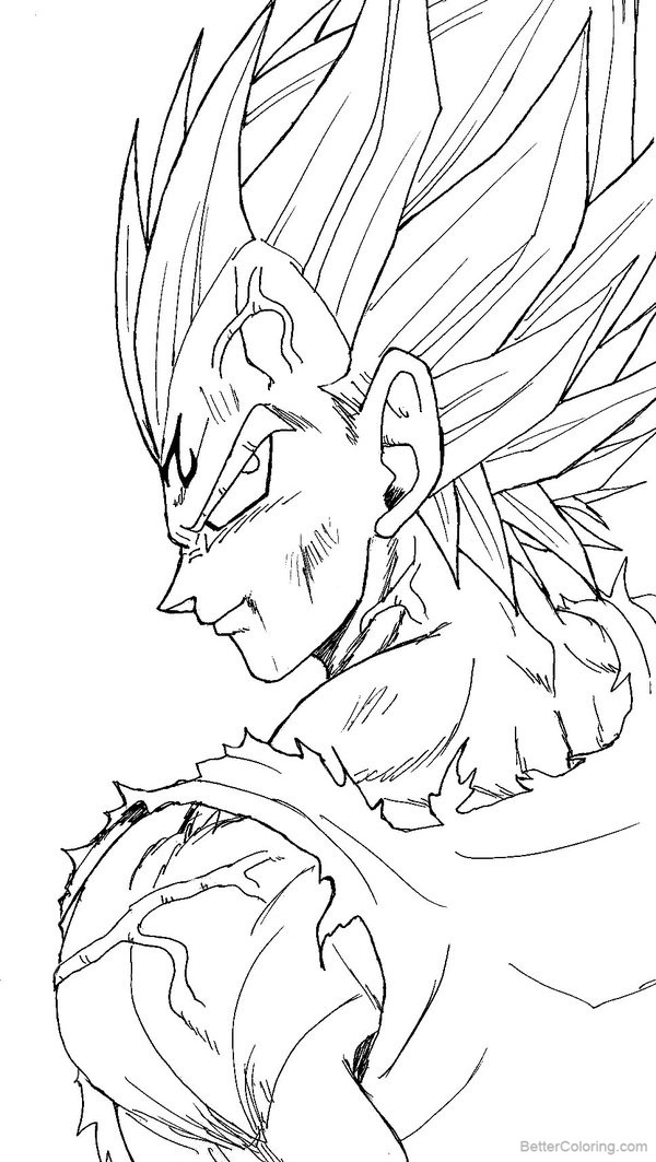 Majin Vegeta Coloring Pages Lineart By Bk 81 - Free tout Coloriage Dessin Vegeta