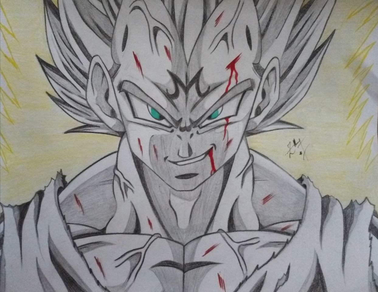 Majin Vegeta Pencil Art | Dragonballz Amino pour Dessin Vegeta,