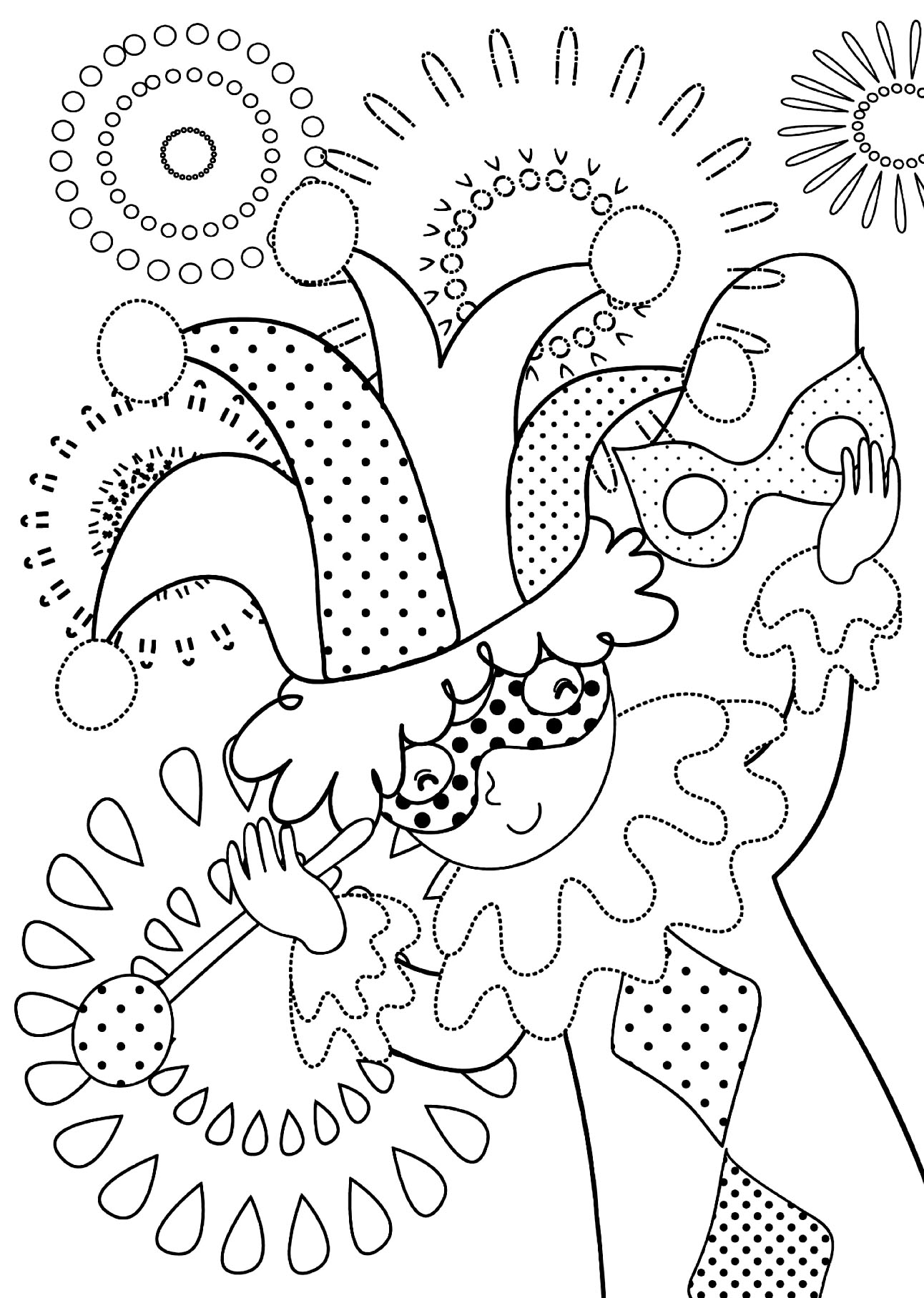 Making Masks Coloring Page - Coloriage Carnaval avec Dessin Pour Coloriage Maternelle