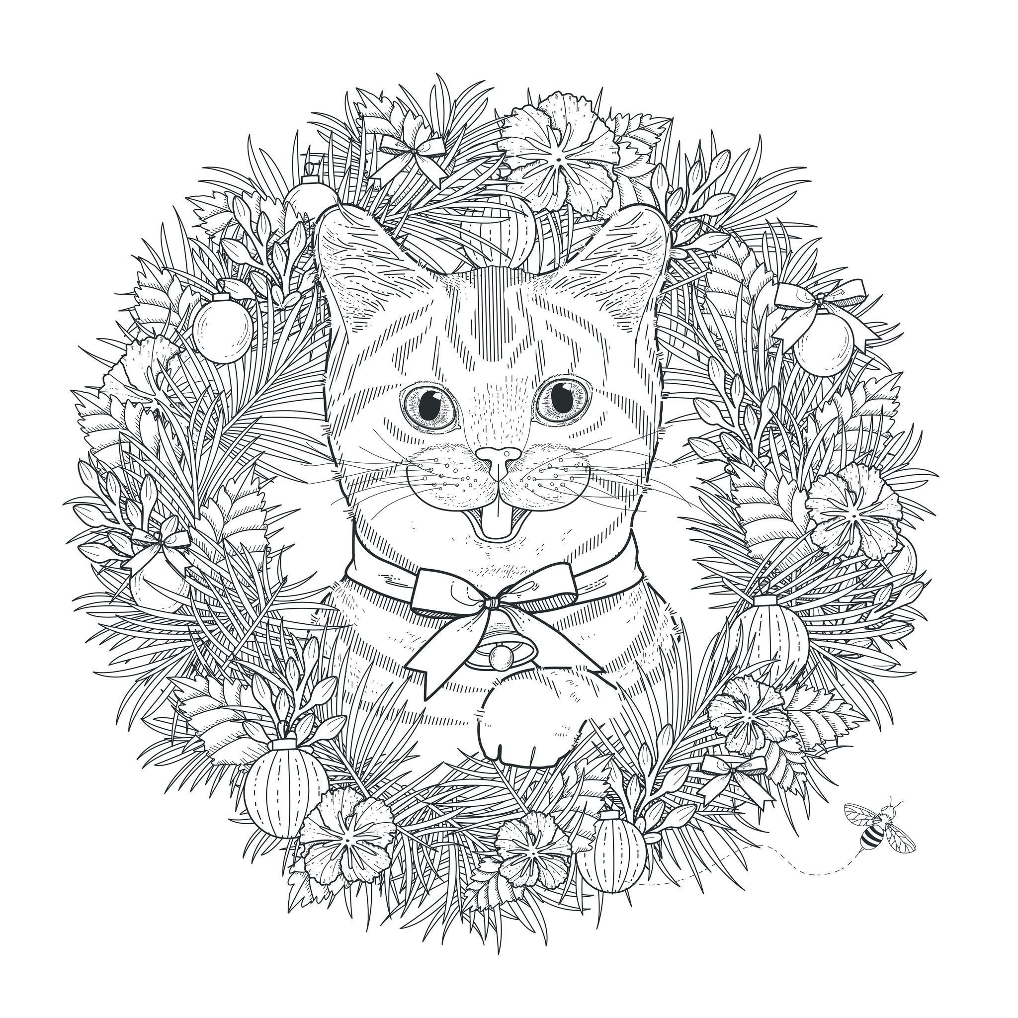 Mandala Chat Kchung - Chats - Coloriages Difficiles Pour serapportantà Coloriage Chat,