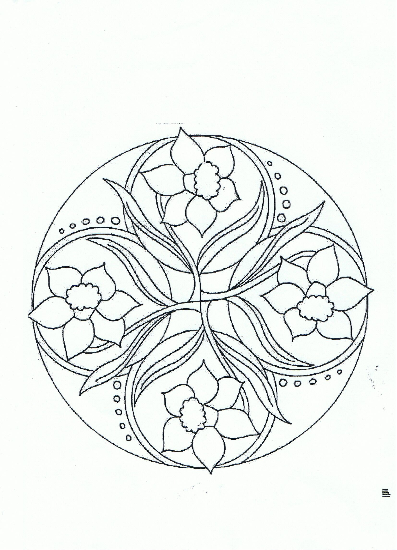 Mandala Jonquilles | Mandala, Coloriage Et Jonquille tout Coloriage Dessin Mandala