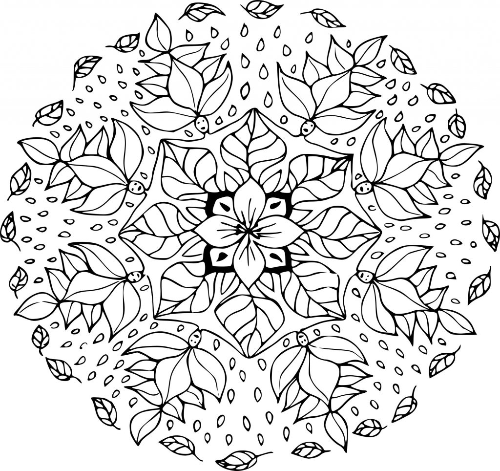 Mandalas Automne Coloriage Feuilles - Nos Vies De Mamans encequiconcerne Coloriage Mandala À Imprimer