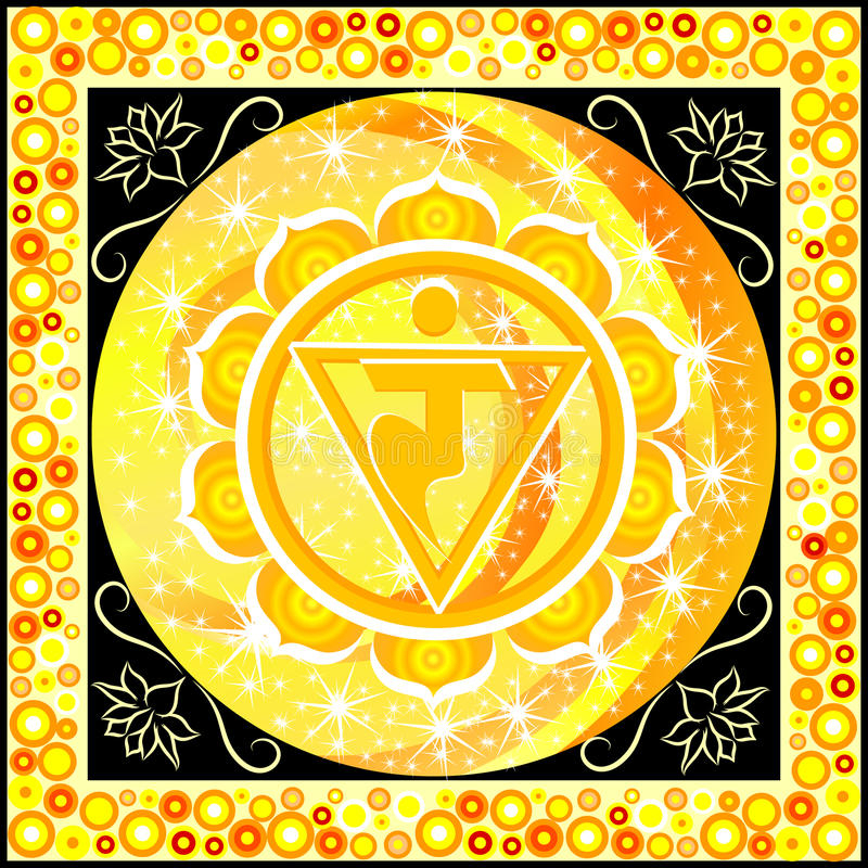 Manipura Chakra Illustration De Vecteur. Illustration Du concernant Dessin 7 Chakras