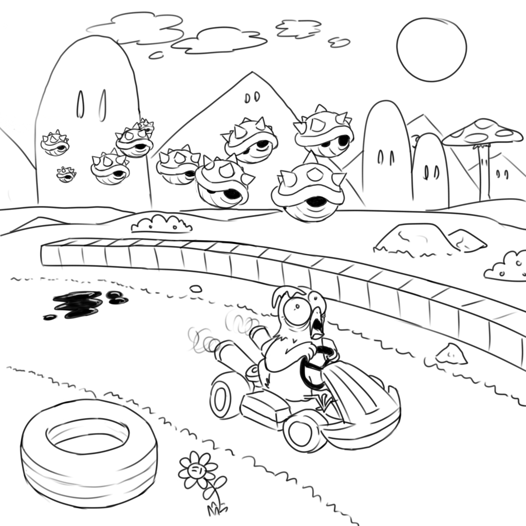 Mario Kart 8 Drawing At Getdrawings | Free Download avec Mario Kart 8 Coloriage