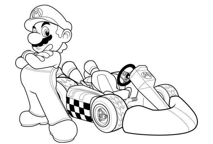 Mario Kart Coloring Pages - Best Coloring Pages For Kids intérieur Mario Kart 8 Dessin