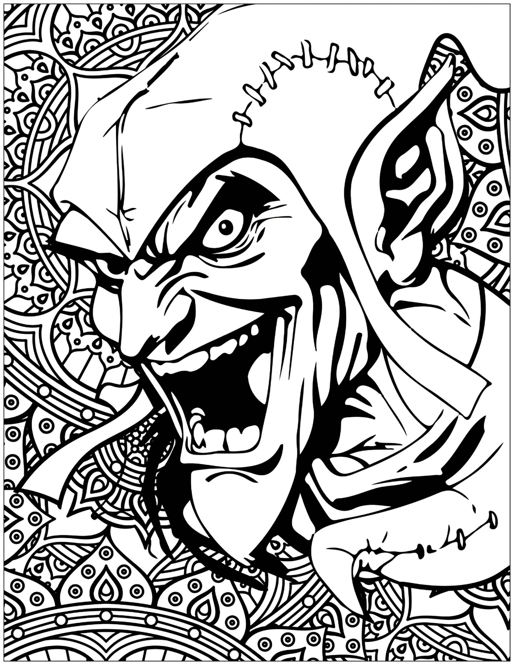 Mechants Marvel Green Goblin Bouffon Vert - Livres Et à Coloriage Dessin Marvel