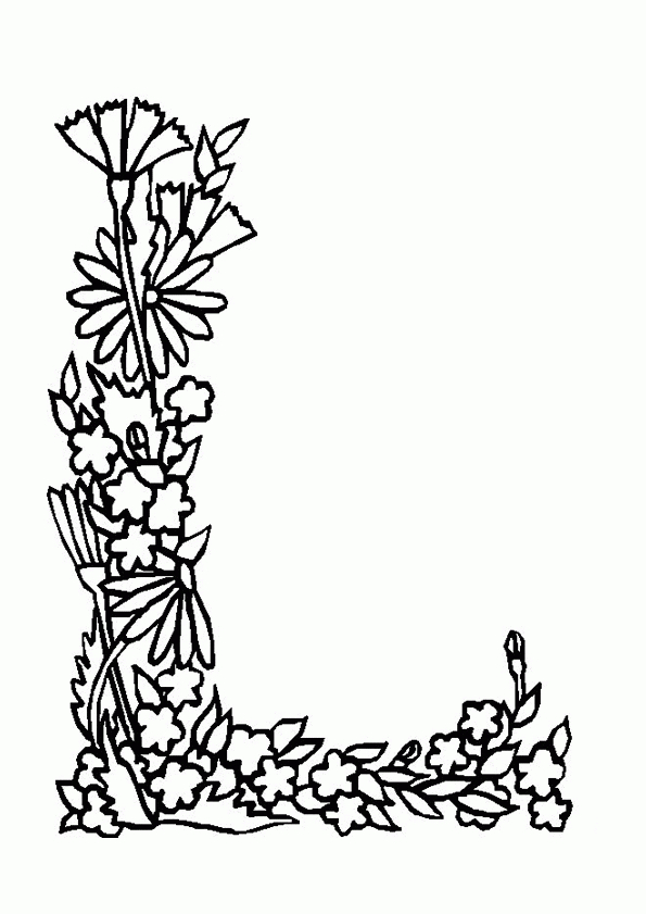 Mewarn10: Kleurplaten Letter L destiné Coloriage Mandala Lettre O