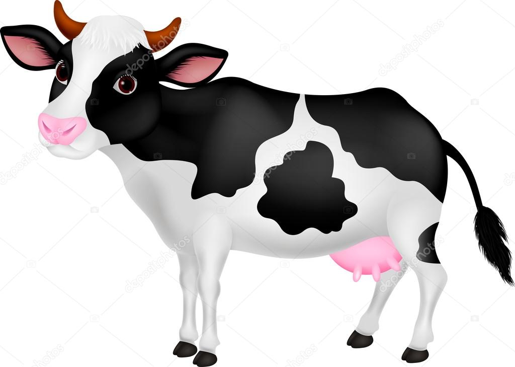 Mignon Dessin Animé Vache Image Vectorielle Par Tigatelu destiné Dessin Vache