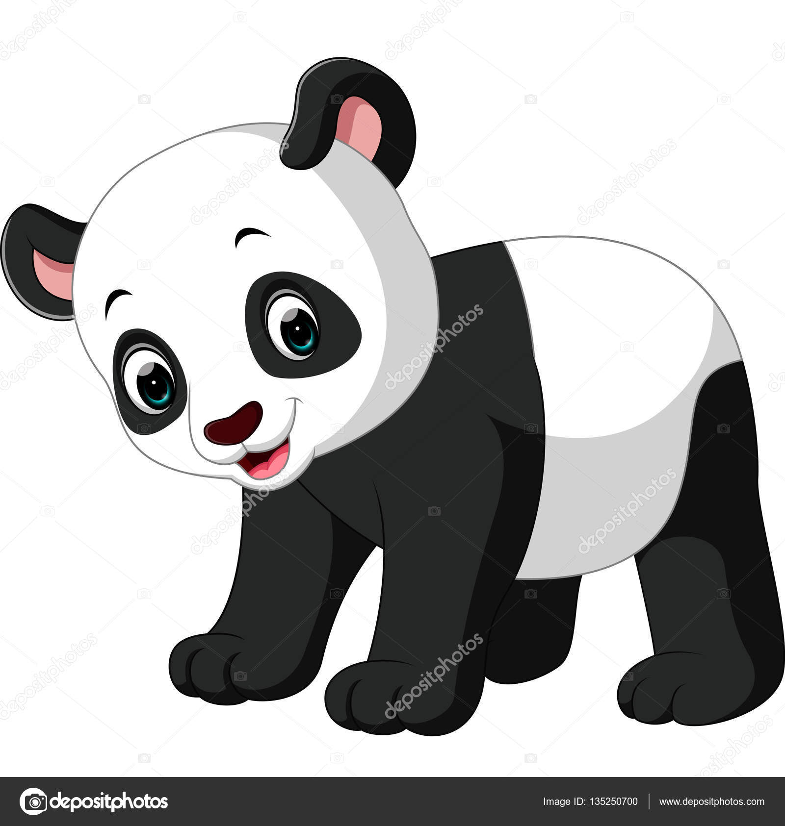 Mignon Panda Dessin Animé Image Vectorielle Par pour Coloriage Dessin Panda