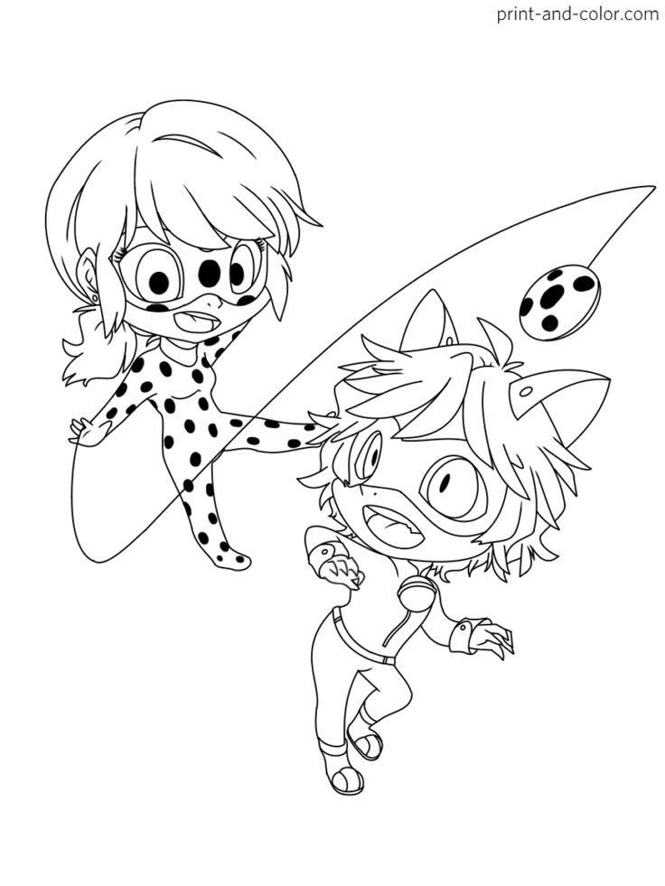 Miraculous: Tales Of Ladybug &amp;amp; Cat Noir Coloring Page 11 à Coloriage Ladybug