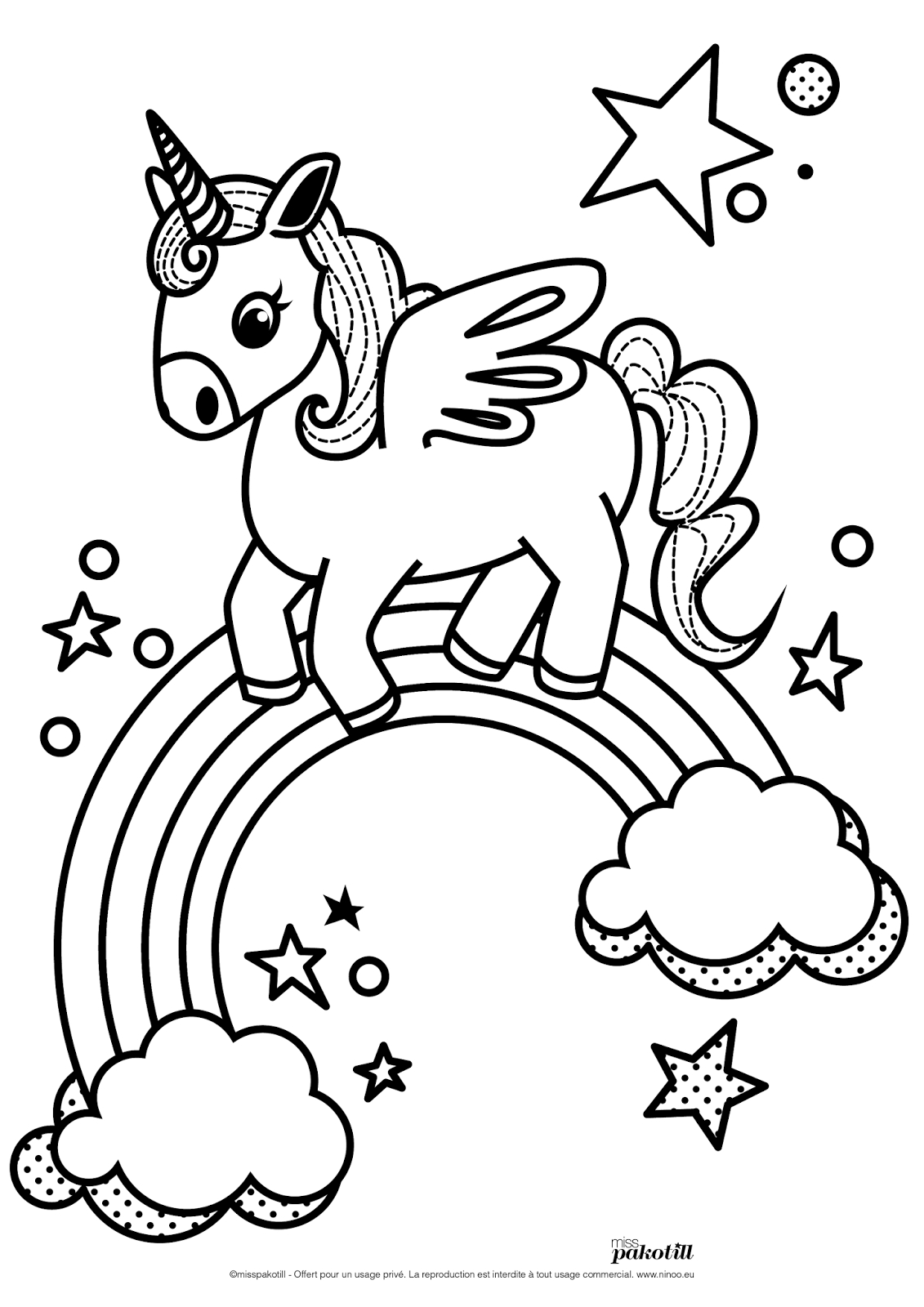 Miss Pakotill: Draw On Monday #5 - Coloriages Pour L concernant Coloriage Licorne Dessin A Imprimer