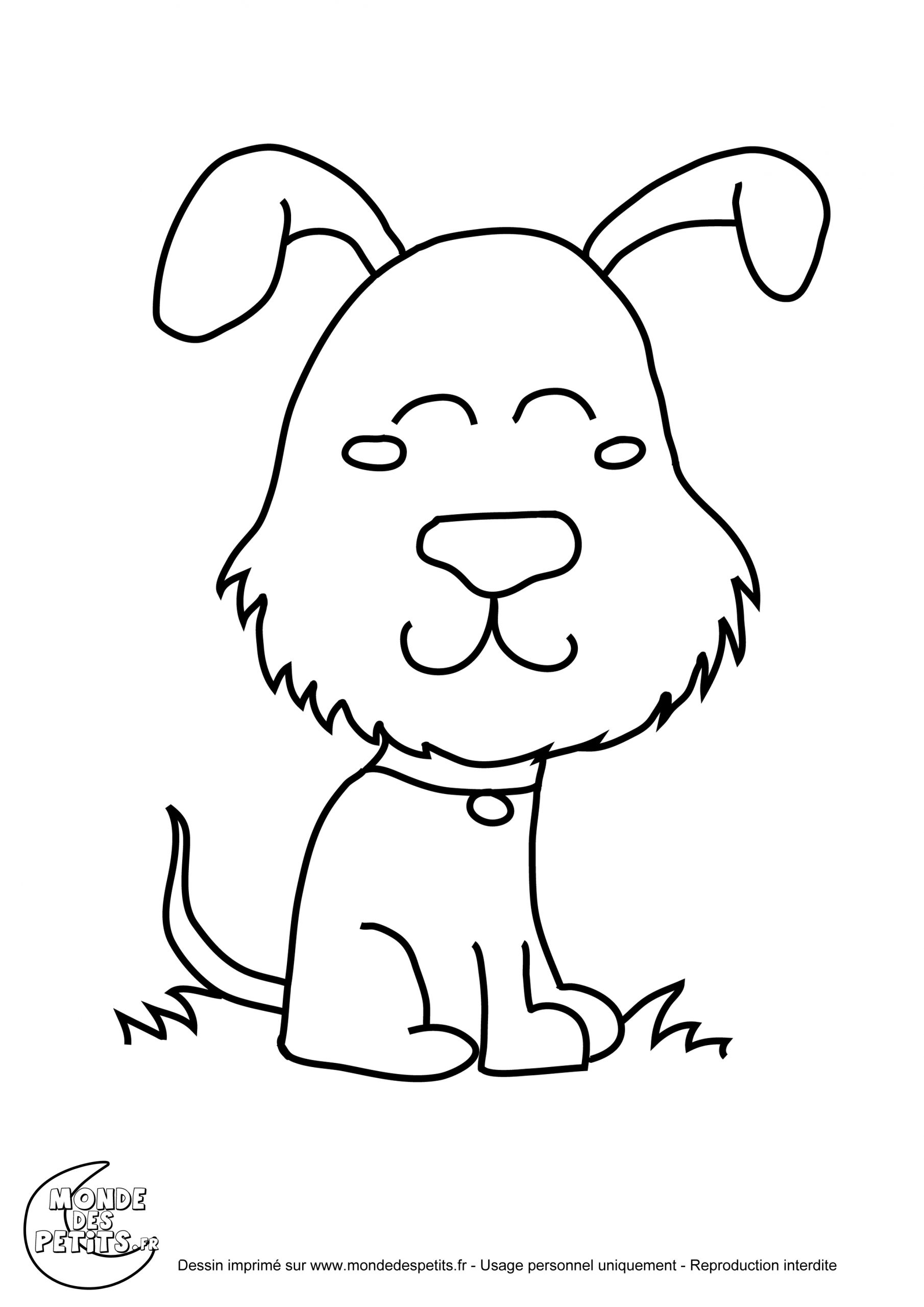 Monde Des Petits - Coloriages À Imprimer intérieur Coloriage Chien