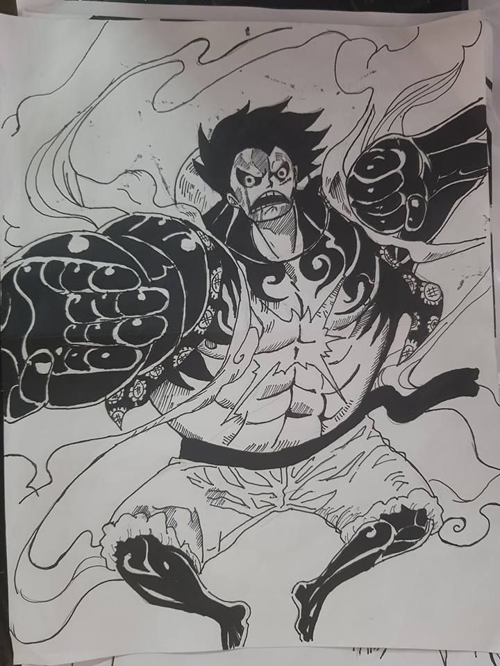 Monkey D. Luffy Gear 4Th | Luffy Gear 4, Luffy, Gear 4 pour Luffy Gear 2 Dessin