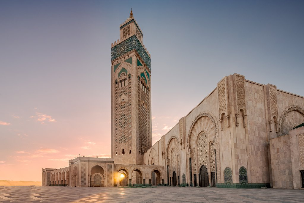 Moroccan Cities: Casablanca, Fes, Rabat &amp; Marrakech - 5 pour Mosquée Hassan 2 Dessin
