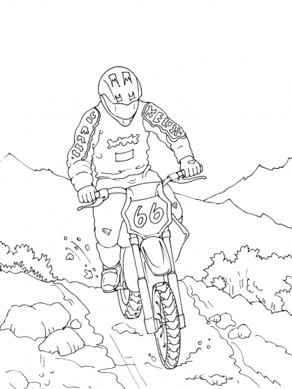 Motocross #136539 (Transporte) - Colorear Dibujos Gratis encequiconcerne Moto En Y Dessin