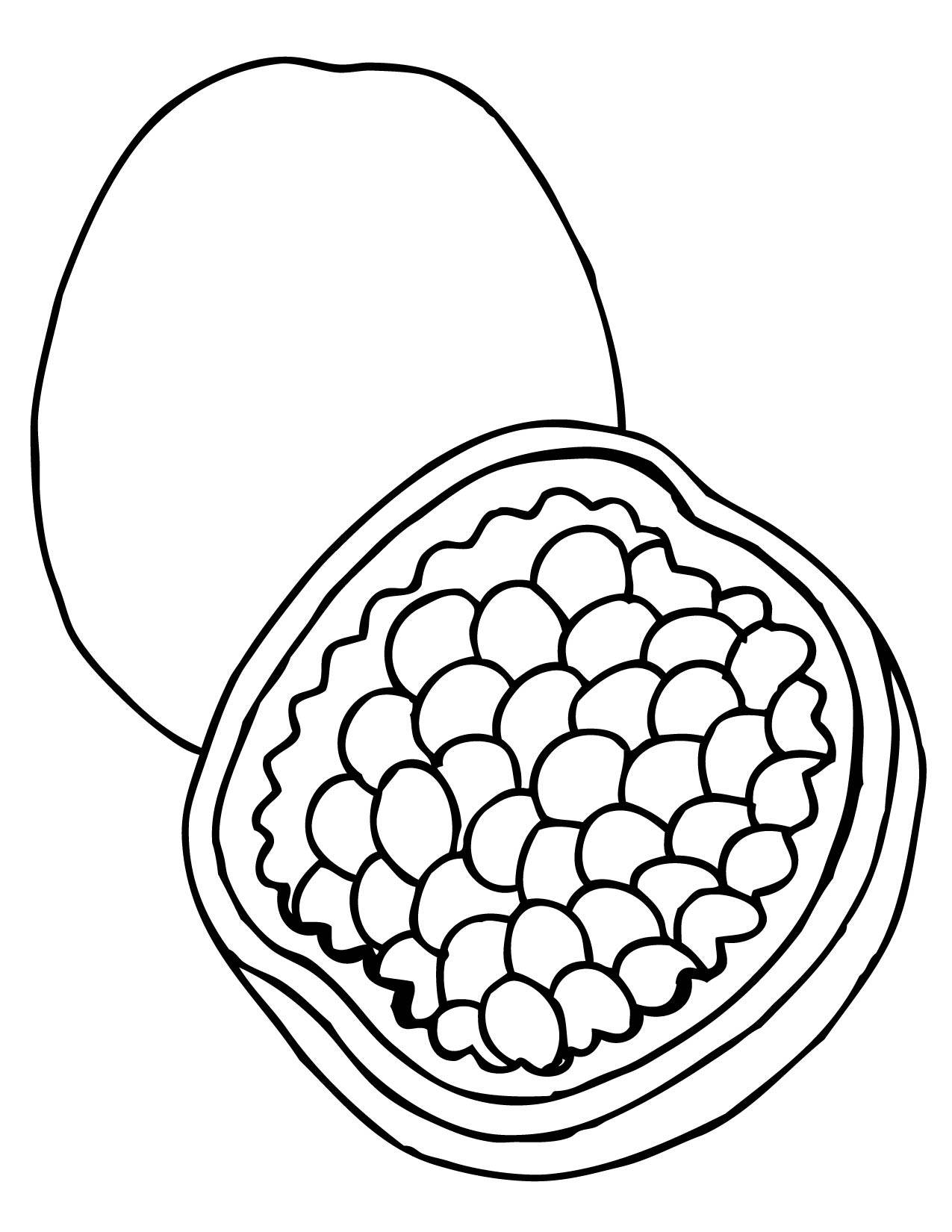 Mouth-Watering Passion Fruit Colouring Pages - Picolour dedans Coloriage Fruits