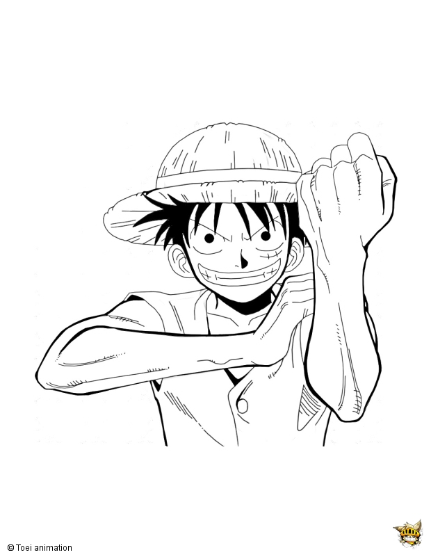 Mugiwara No Luffy Est Un Coloriage De One Piece à Coloriage Dessin Luffy