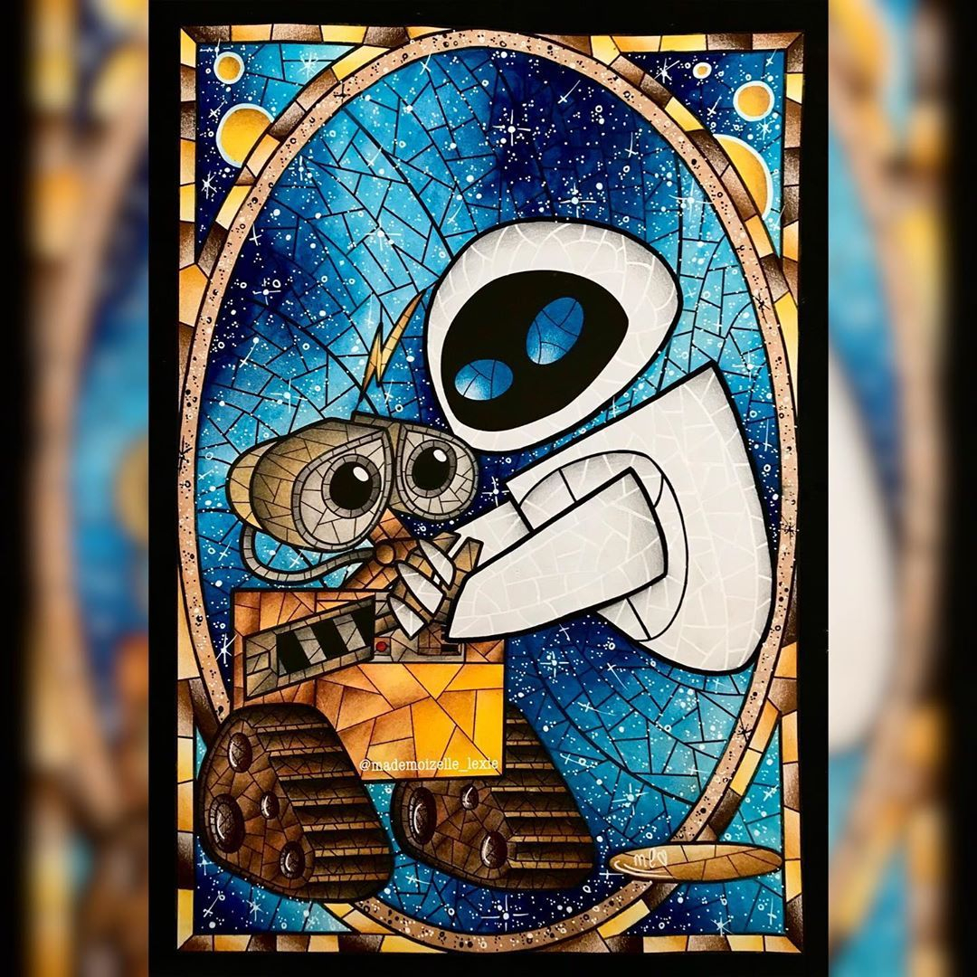 Mzelle On Instagram: &amp;quot;Hello Petit Monde! Voilà Mon Wall-E intérieur Coloriage Vitraux Disney,