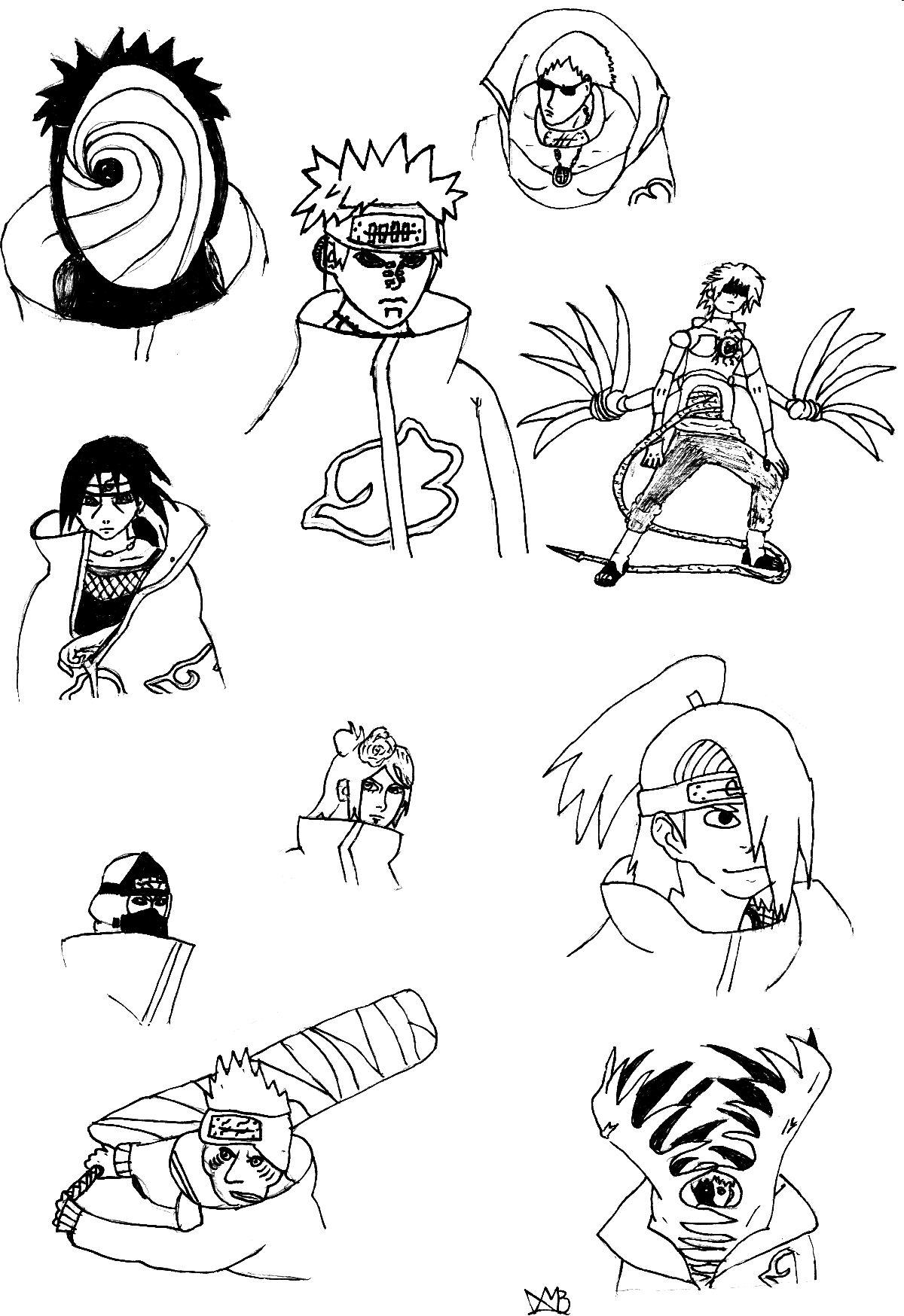 Naruto - The Way Of Naruto - Akatsuki Et Premier Fanart &amp;#039;0 intérieur Dessin 8D