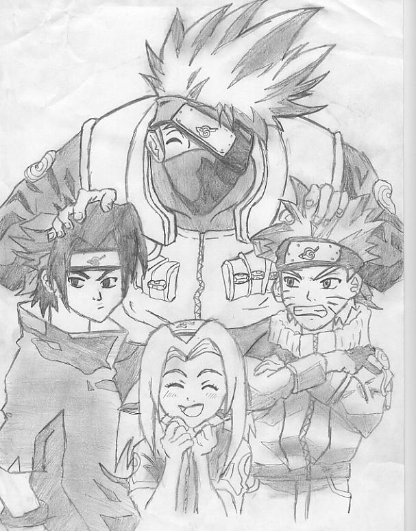 Naruto - The Way Of Naruto - Dessin De Groupes De Naruto encequiconcerne Equipe 7 Coloriage