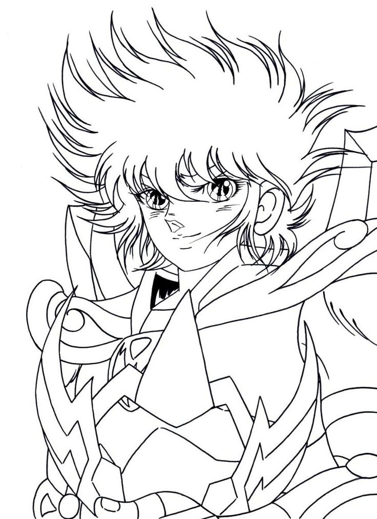 New 12 Coloriage Saint Seiya | Line Artwork, Anime Images serapportantà Dessin Coloriage Dessin Animé