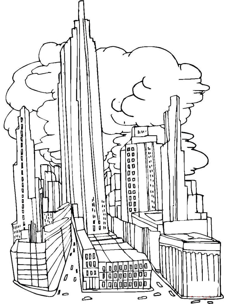 New York Coloring Pages. Download And Print New York concernant Coloriage Dessin New York